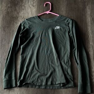 Nike 'The Nike Tee' Athletic Long Sleeve Crewneck - Dark Army Green